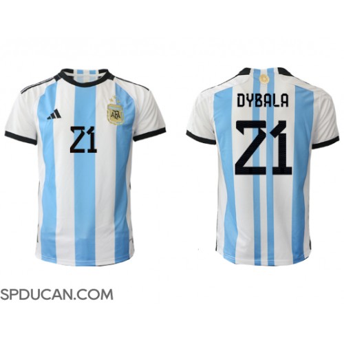 Muški Nogometni Dres Argentina Paulo Dybala #21 Domaci SP 2022 Kratak Rukav